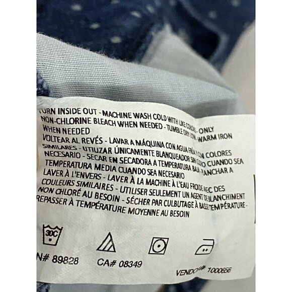 Gloria Vanderbilt Amanda Blue Denim Crop Jeans Plus 14P Polka Dot High Waist - Picture 11 of 11